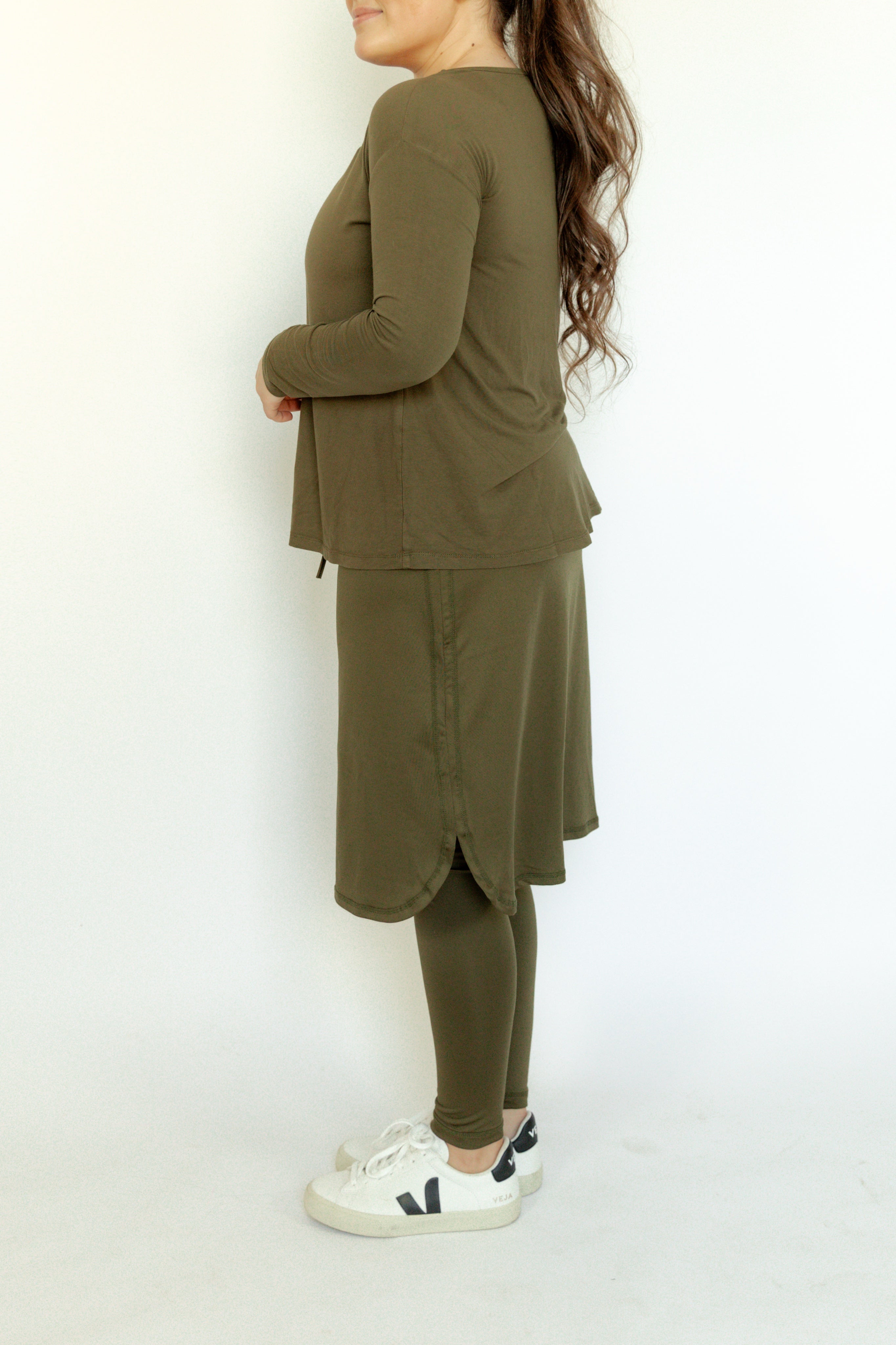 Butter Soft Boat Neck Tee-Olive - Snoga Athletics