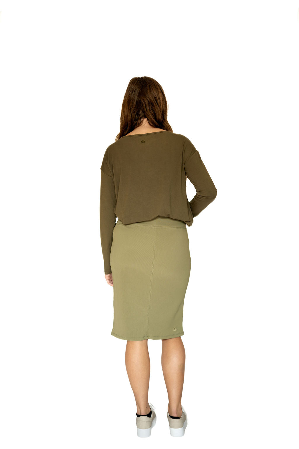 Perfect Fit Pencil Skirt 22" -Olive - Snoga Athletics