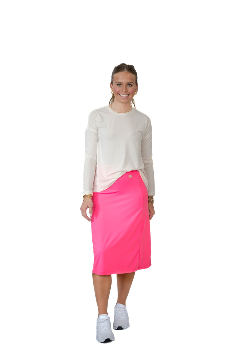 active midi skirt with attached shorts modest skirt with
