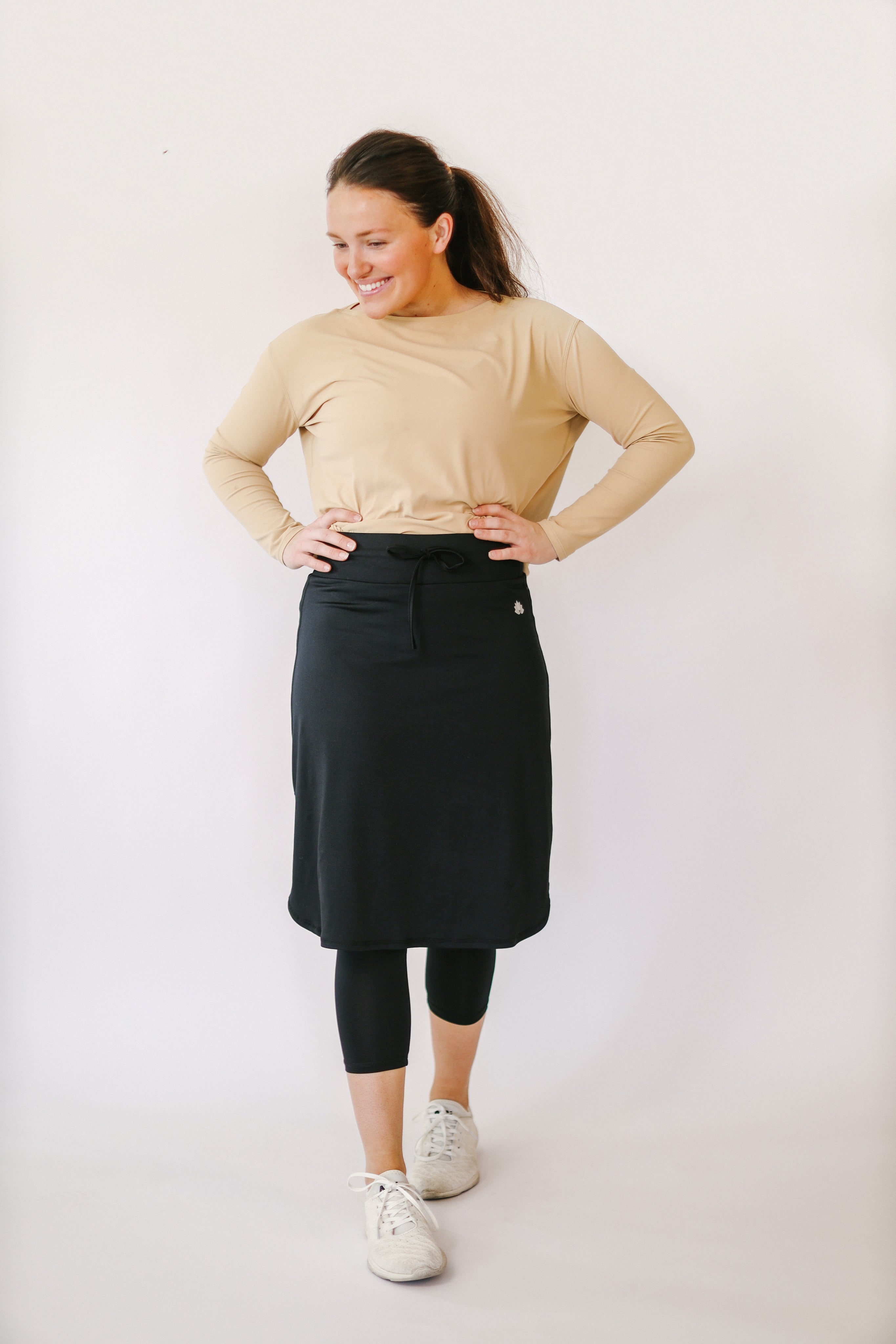 Courtney Toliver Snoga Drawstring Capri Snoga - Black