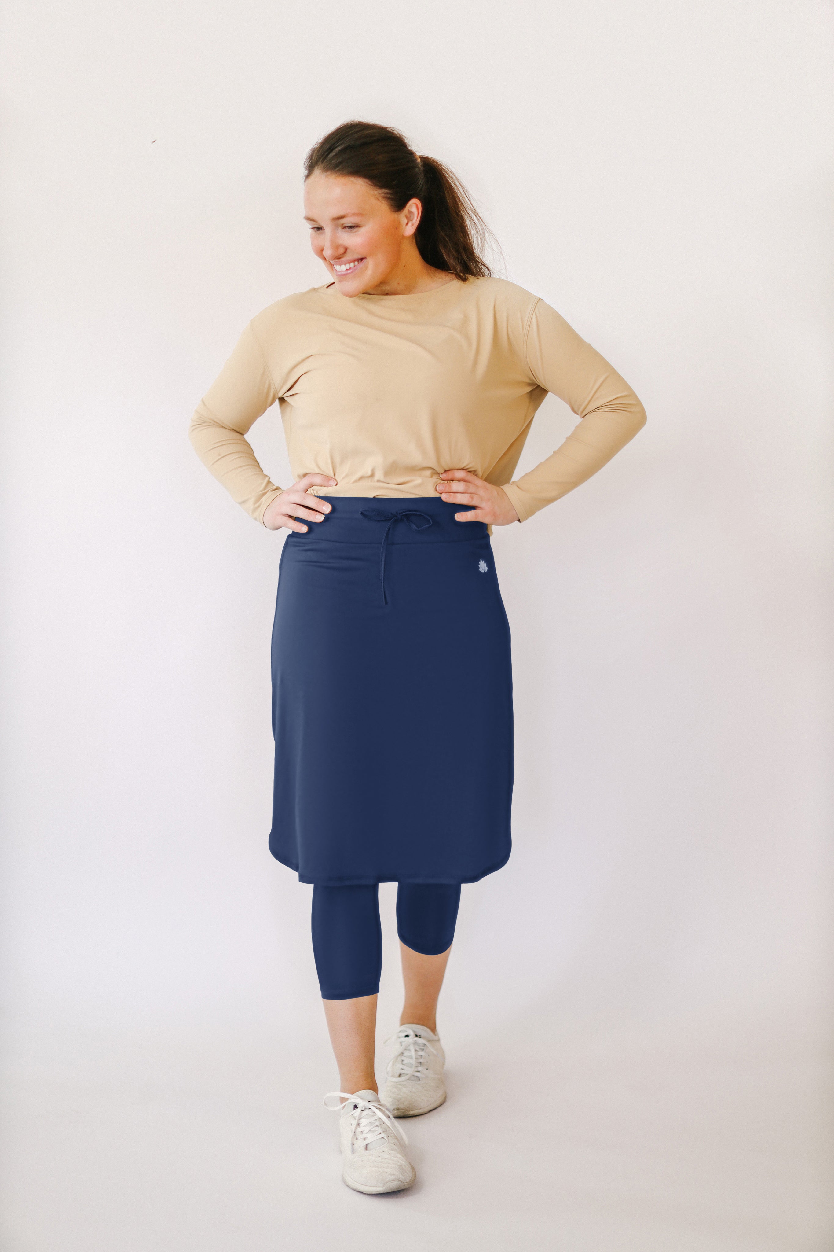 Courtney Toliver Snoga Drawstring Capri Snoga - Navy Blazer