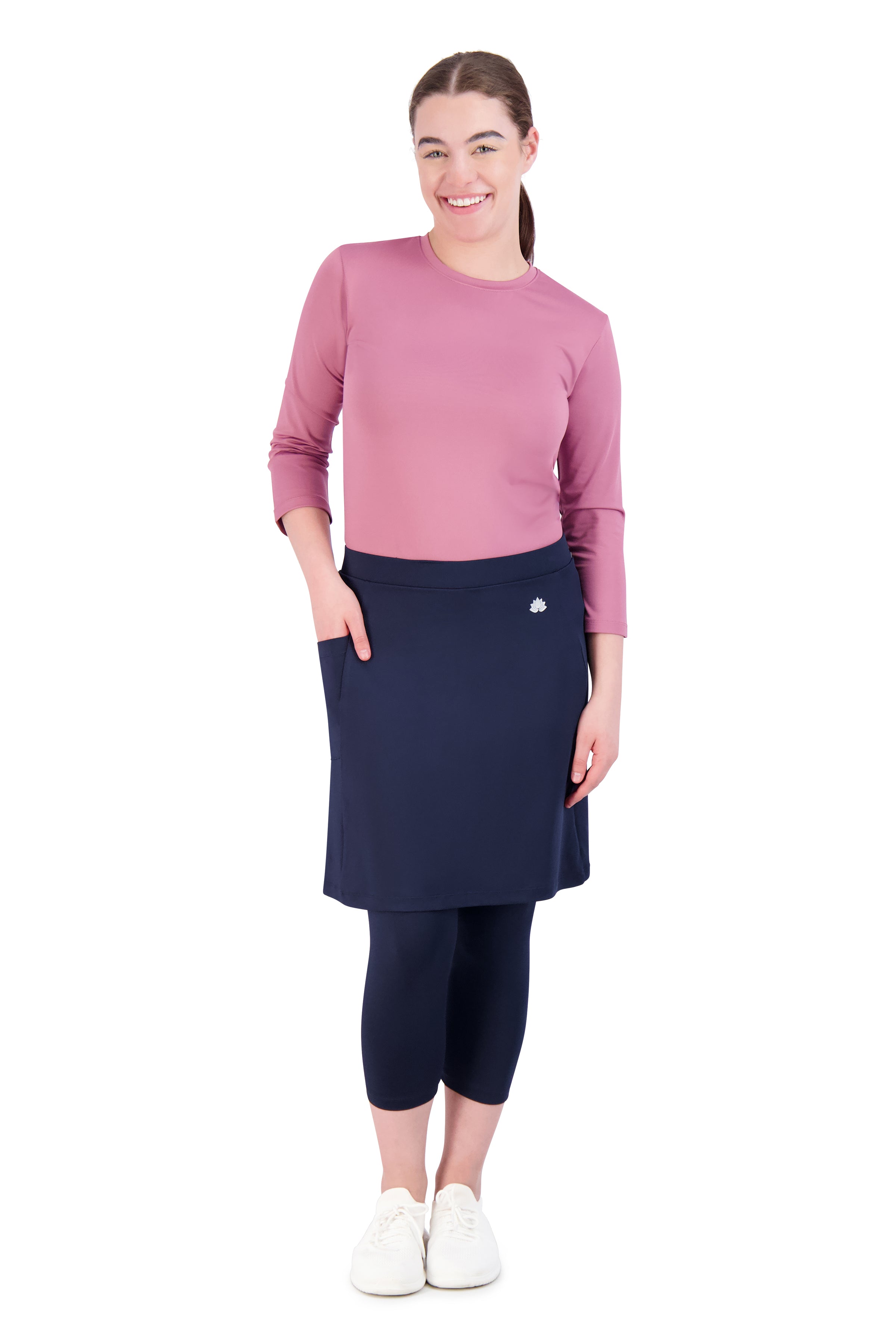 Snoga Athletics 3/4 Length Leggings XXS Fit Snoga 18"-Navy Blazer