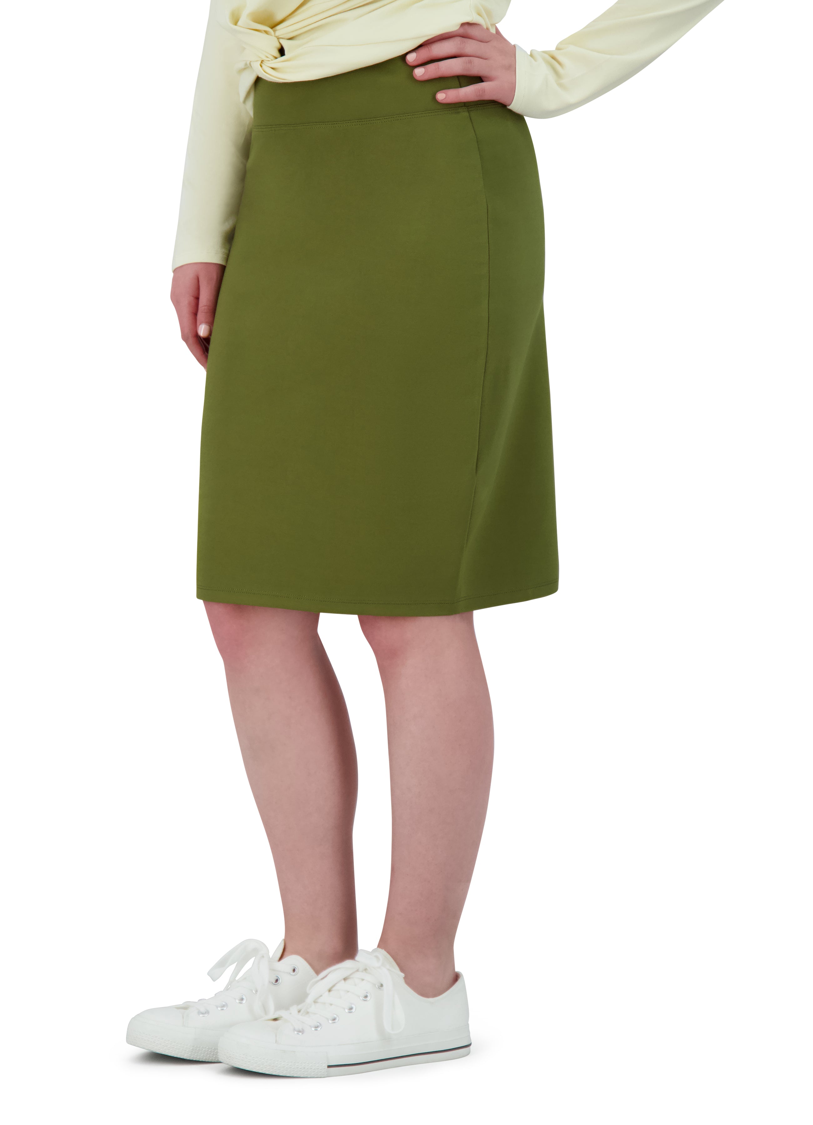 Snoga Athletics Apparel & Accessories XXS Ponte Slim Pencil 22"-Capulet Olive