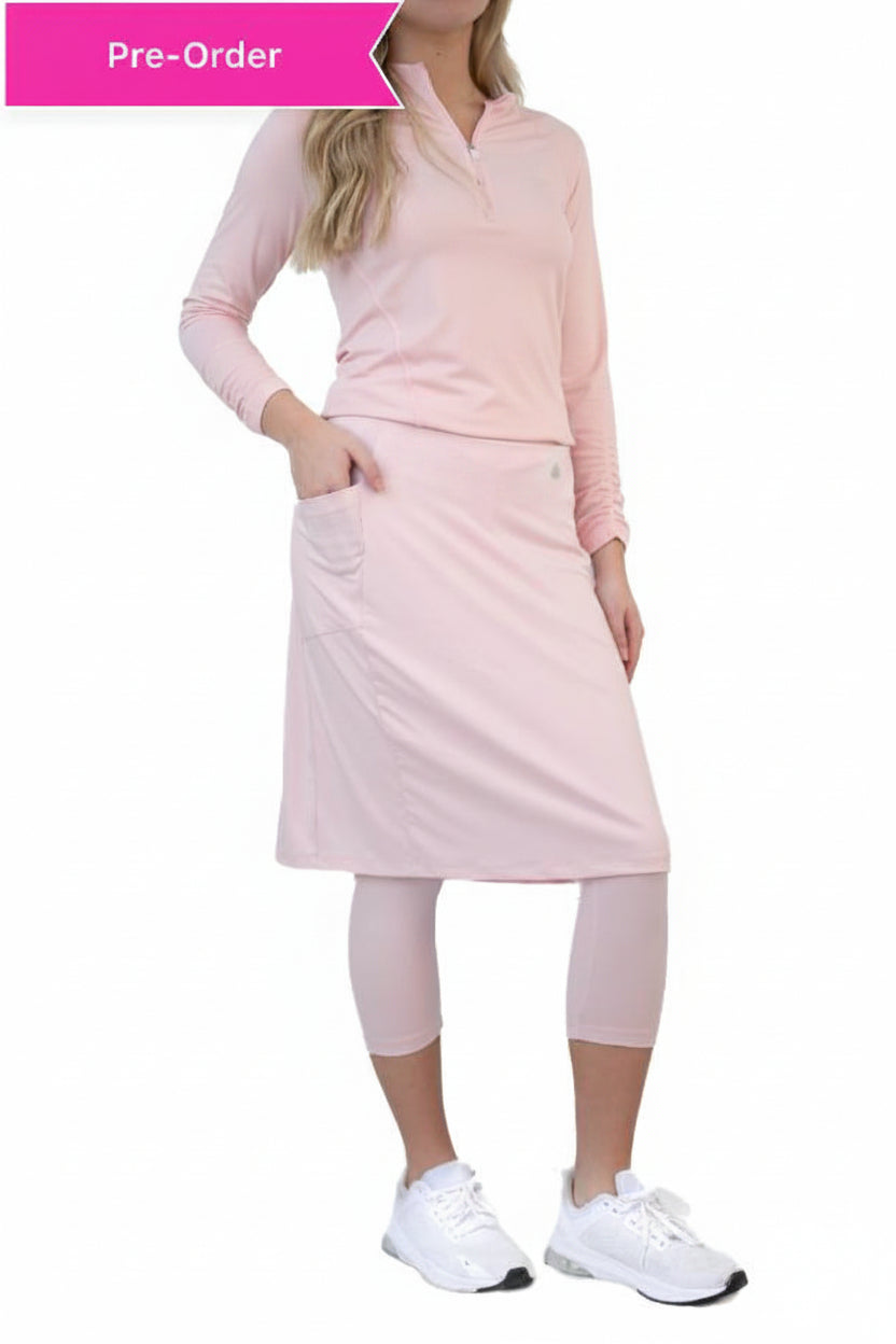 Snoga Fit Snoga 22-inch cherry blossom-colored snoga with floral pattern, flexible waistband, and athletic fabric from Snoga Athletics.