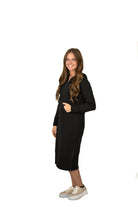Zip Neck Sweatshirt Dress - Black - Snoga Athletics