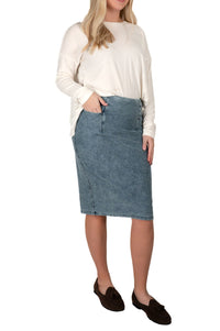 Perfect Fit Pencil Skirt 24" - Denim