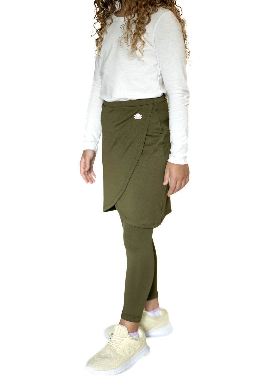 Girls Ankle Faux Wrap Snoga - Olive - Snoga Athletics