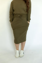Sweat Skirt 25"-Olive - Snoga Athletics