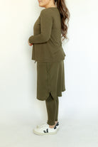 Butter Soft Boat Neck Tee-Olive - Snoga Athletics