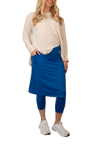 Iris blue Snoga 24-inch athletic snoga pants by Snoga Athletics, shown laid flat on a white background.