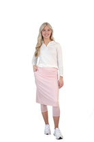 Snoga Athletics Fit Snoga 24-inch cherry blossom snoga with floral pattern and comfortable fit, displayed on a model.