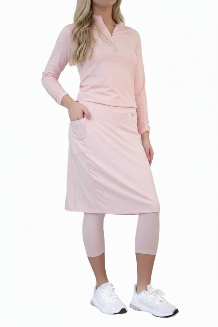 Snoga Athletics Cherry Blossom Snoga Active Top shirt with a vibrant cherry blossom design, perfect for activewear and yoga sessions.