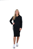 Drawstring Sweatshirt Dress - Black - Snoga Athletics
