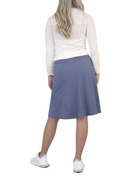 Blue Granite Ballet Snoga Skort by Snoga Athletics, 22-inch length, featuring a sleek, athletic design perfect for activewear.