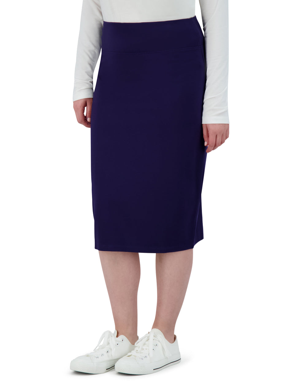 ponte pencil skirt knee length stretch fabric size inclusive