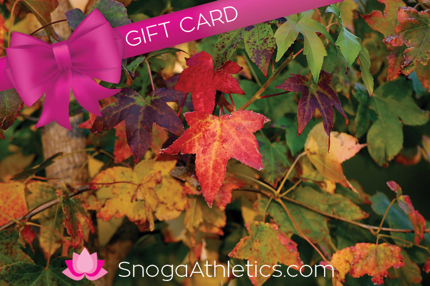 Snoga Athletics Gift Cards $25.00 Snoga Gift Card - Fall Leaves