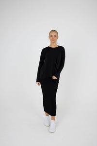 T Shirt Skirt 33" - Black (final-sale)