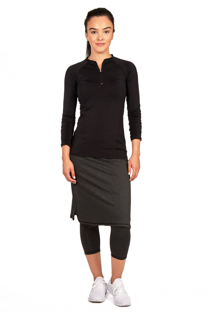 Snoga Athletics Snoga XXS / Black Heather Cropped ShirtTail Snoga - Black Heather