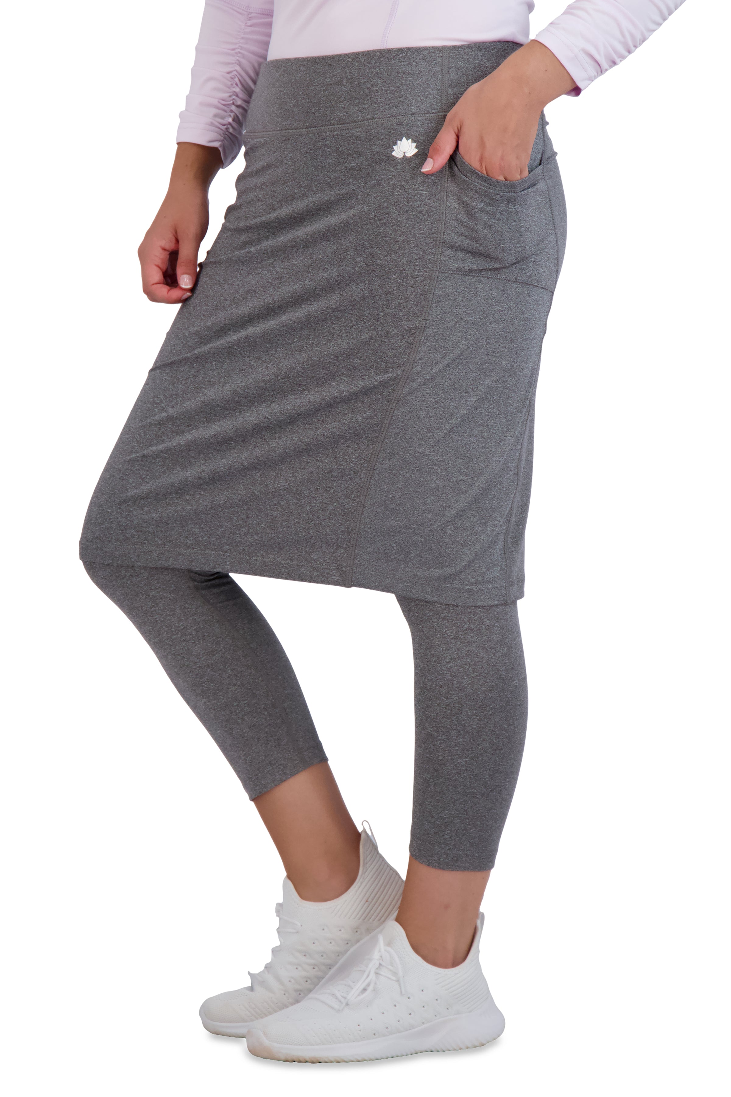 double pocket medium weight skirted legging modest activewear modest swimwear Snoga Athletics