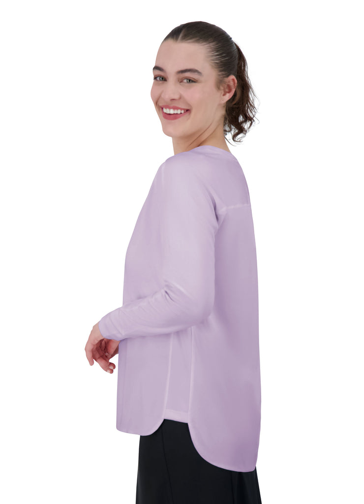 Snoga Athletics Tops Relaxed Fit All Day Active Top - Pastel Lilac