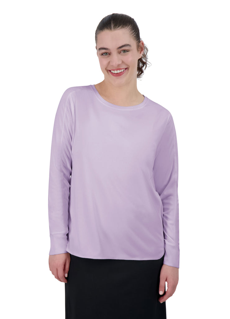 Snoga Athletics Tops Relaxed Fit All Day Active Top - Pastel Lilac