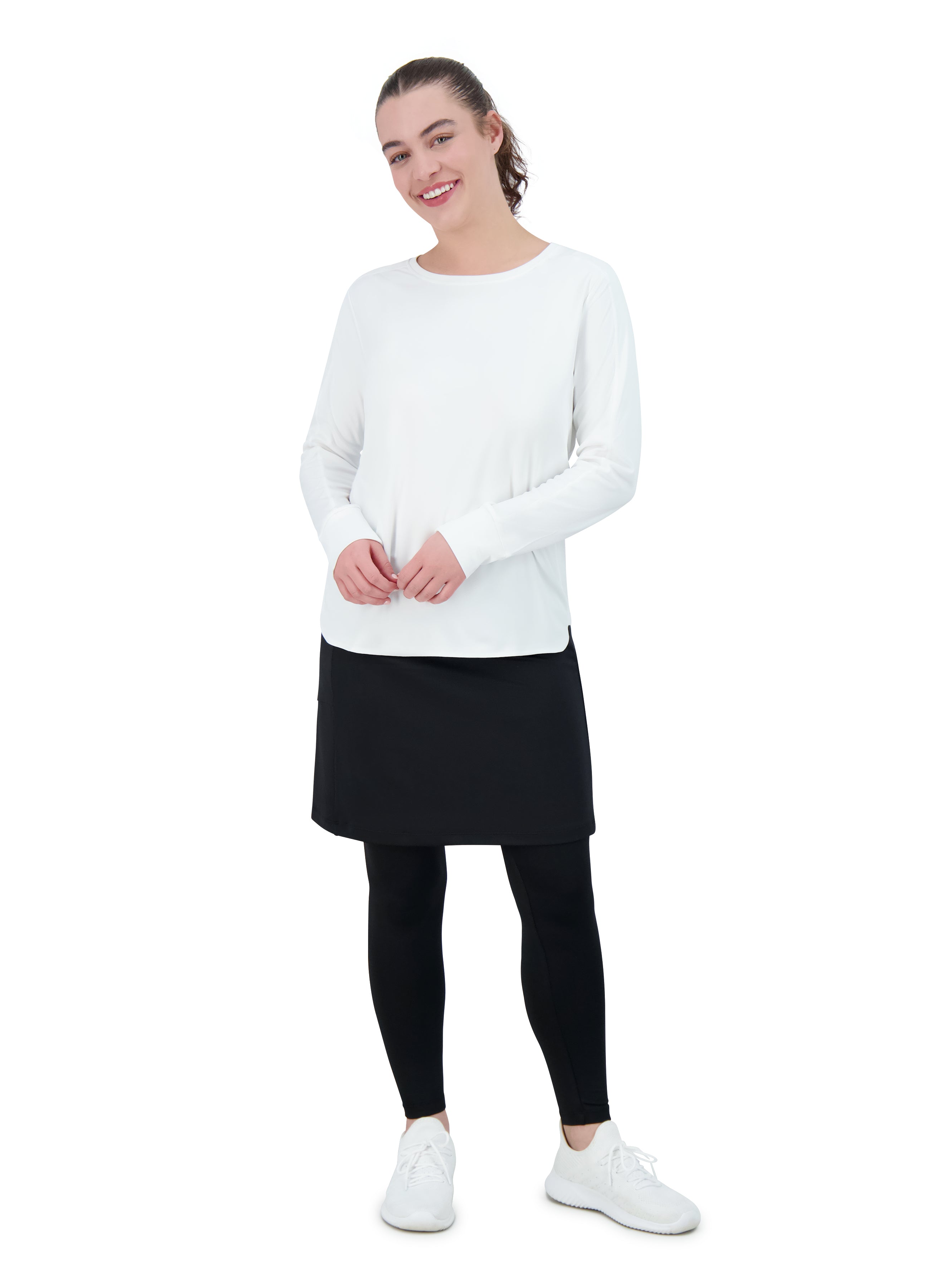 Snoga Athletics Tops Relaxed Fit All Day Active Top- White