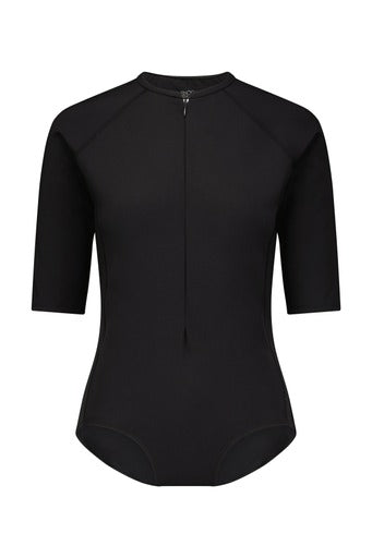 3 4 Sleeve Rash Guard Body Suit Black by Snoga Athletics