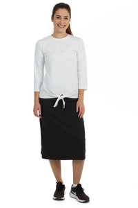 Midi Basic Skort 26" - Black (final-sale)